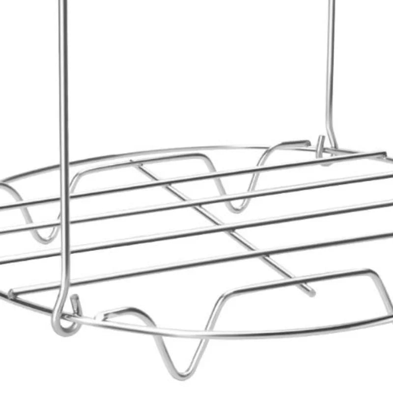 Stainless Steel Steamer Rack Trivet | Silicone Handles, Dishwasher Safe