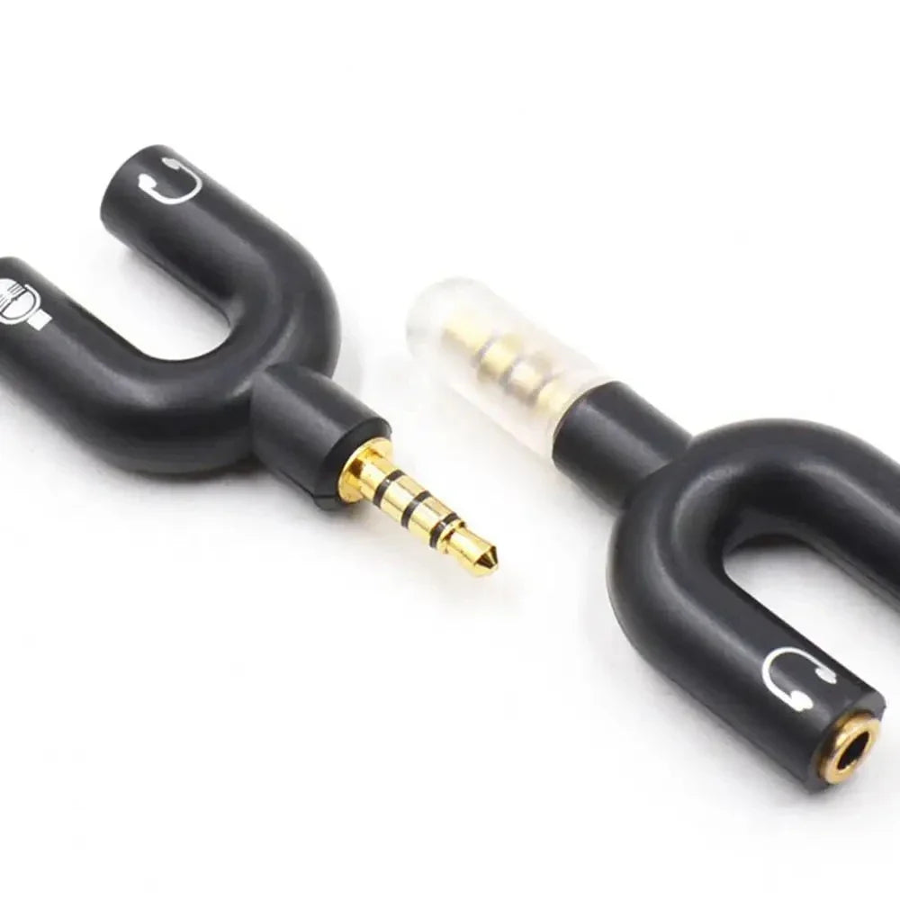 3.5mm Headphone & Mic Splitter Adapter | 1 to 2 Audio Jack