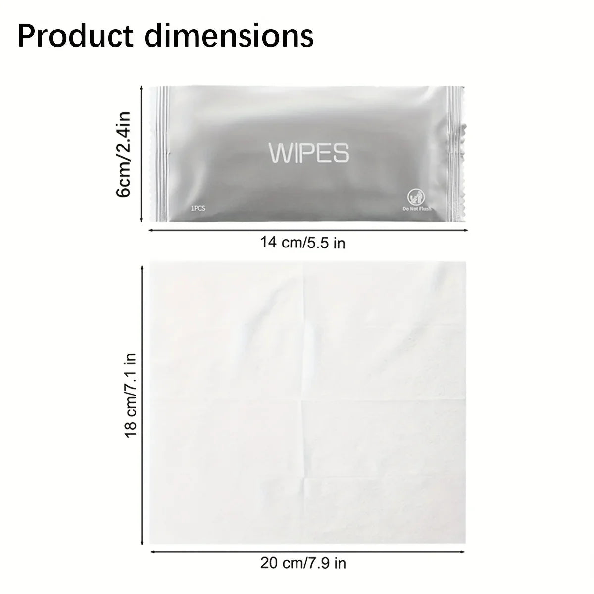 20-Pack Individually Wrapped Disposable Wipes – Travel & Camping