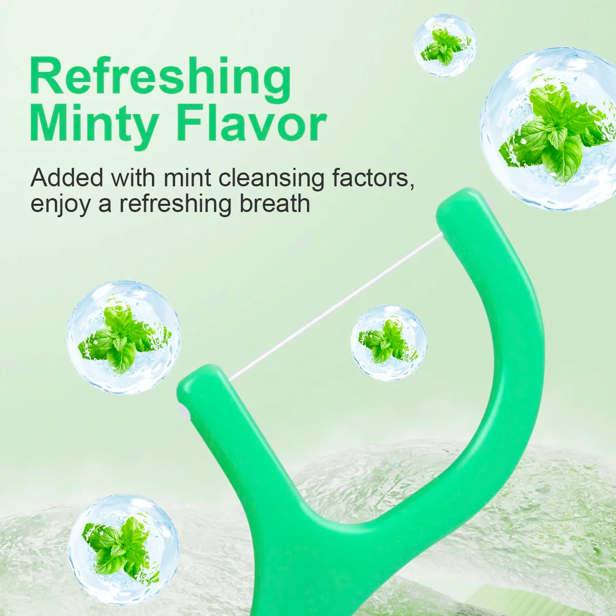 300-Pack Mint Dental Floss Picks – Ultra-Fine Adult Flosser