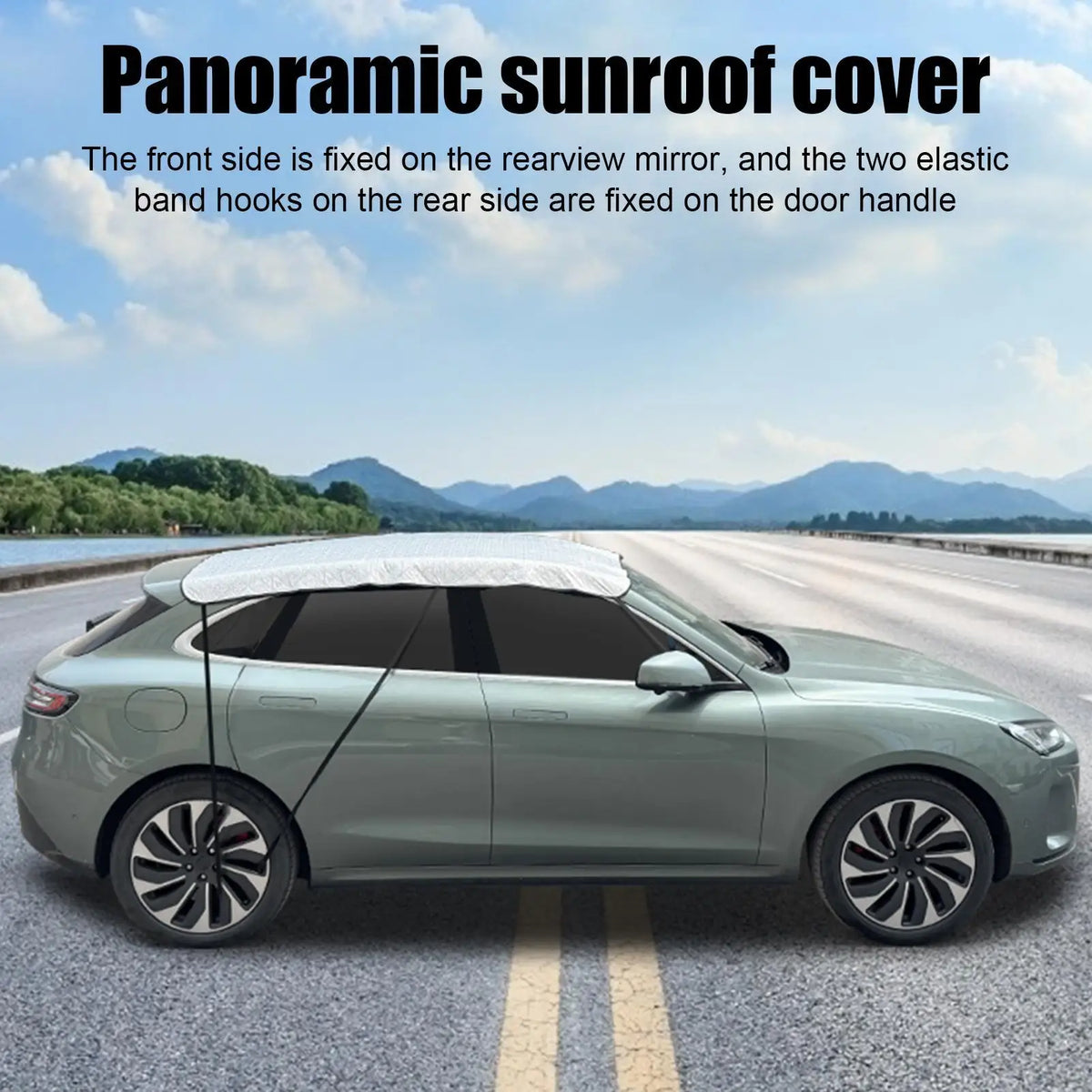 Sunroof Cover UV Shade – Elastic Band Car Sun & Rain Guard