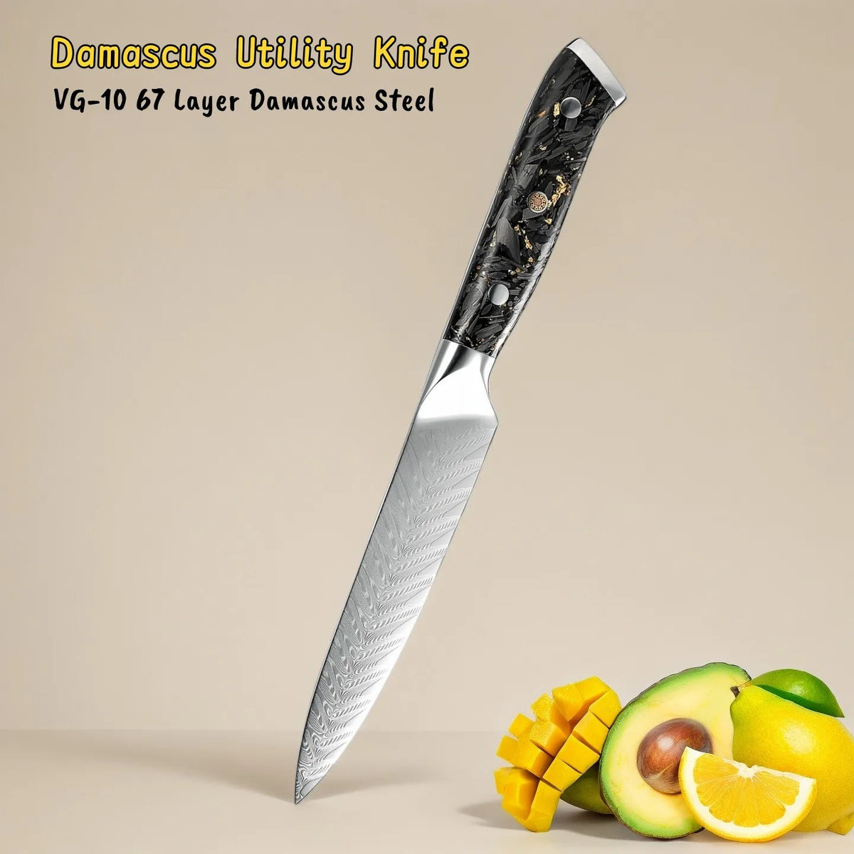5-Inch VG10 Damascus Steel Paring Knife | Sharp Utility Knife