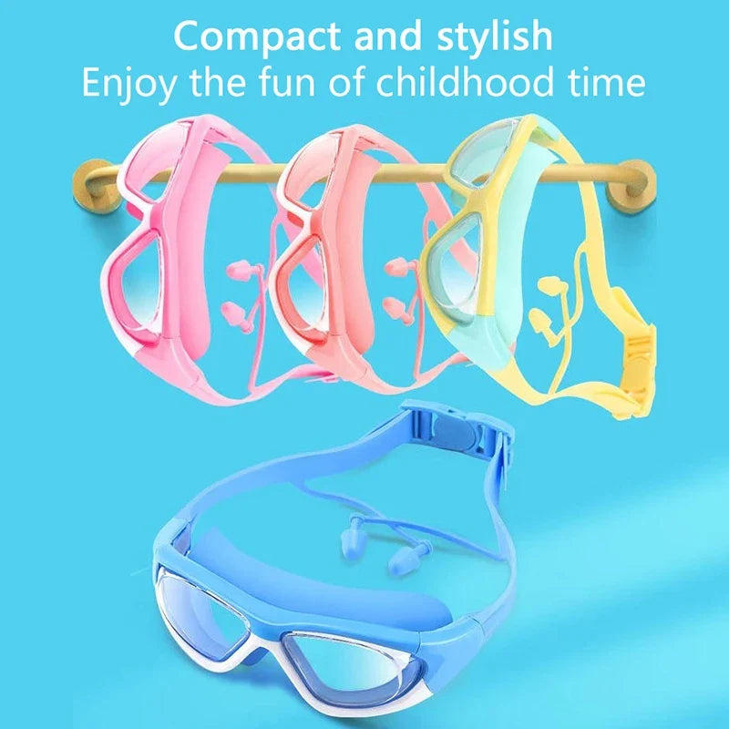 HD Anti-Fog Swimming Goggles – Large Frame Silicone Swim