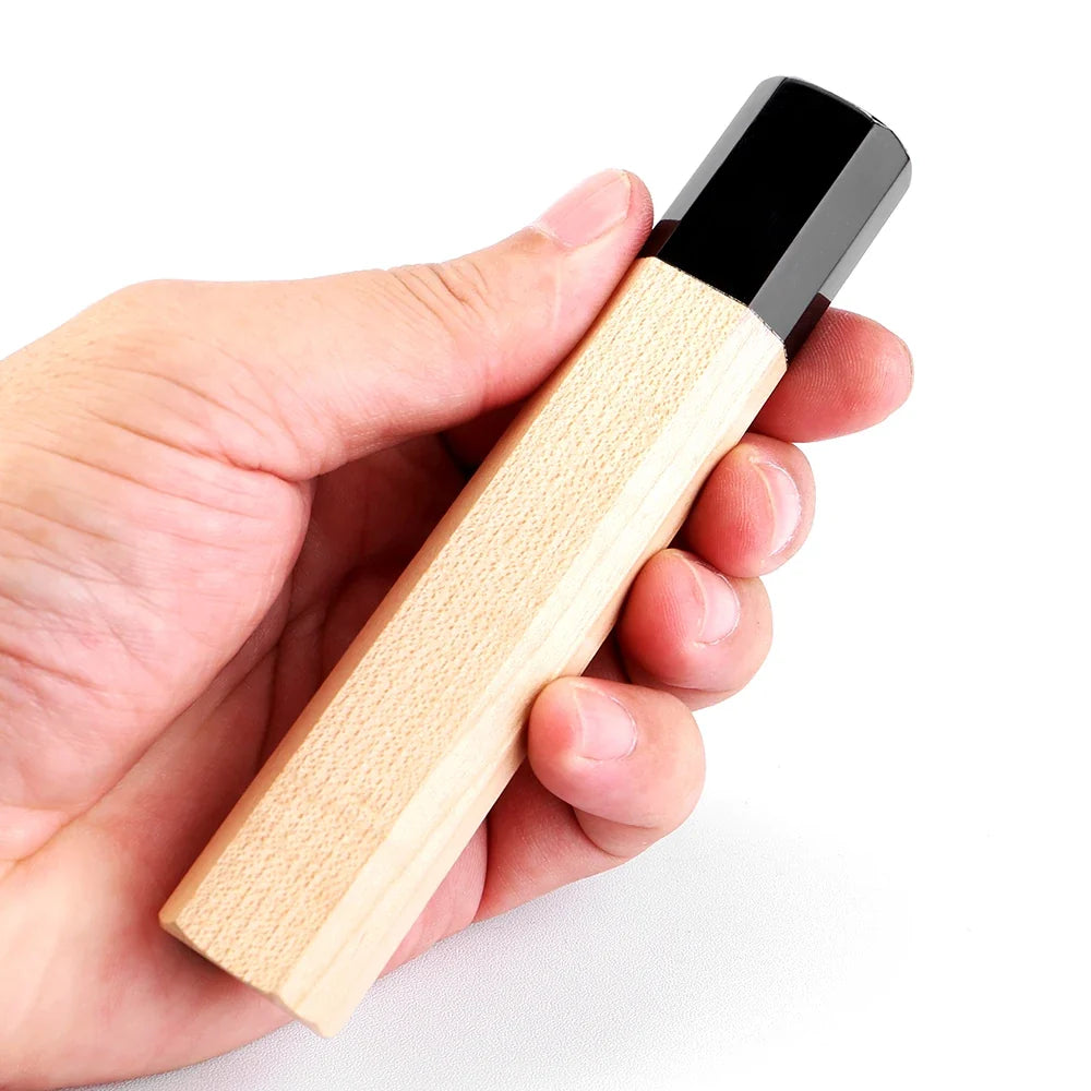 Octagonal Japanese Knife Handle – Maple & Black Plastic DIY