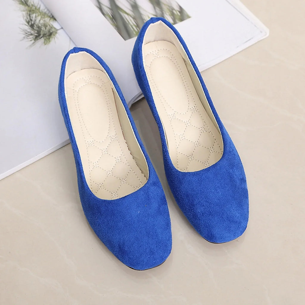 Women's Suede Ballet Flats | Slip-On Ballerina Flat Shoes