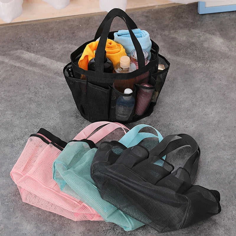 Portable Mesh Shower Caddy Tote | Beach, Gym & Camp Bag