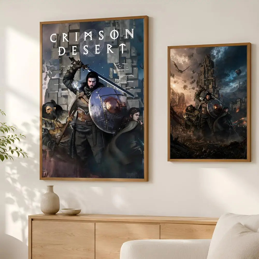 Crimson Desert Game Poster – Self-Stick HD PVC Wall Art