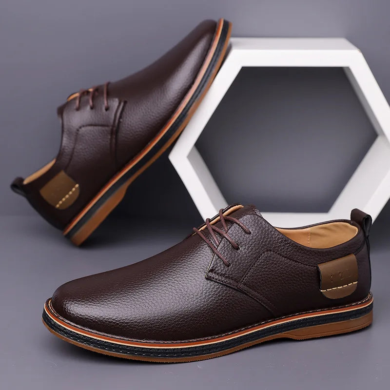 Men's Brogue Oxford Lace-Up Dress Shoes – Plus Size Loafers