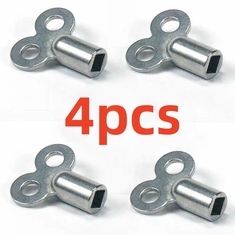 4-Pack Metal Radiator Bleed Keys – EU Thread, Corrosion-Resistant