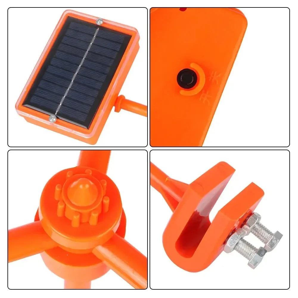 360° Solar Wind Bird Repeller – Reflective Flash & Sound Deterrent