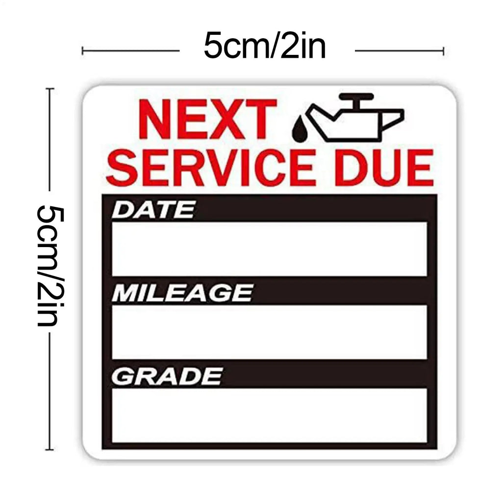 40-Pack Oil Change Reminder Stickers for Windshield | 2x2 In