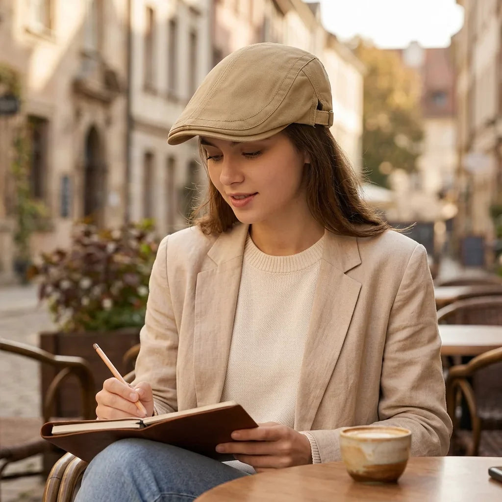 Women's Retro Newsboy Hat | Cotton Beret Spring & Autumn