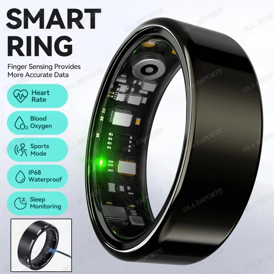 2026 Smart Ring Men Women Heart Rate Blood Oxygen Sleep Monitor