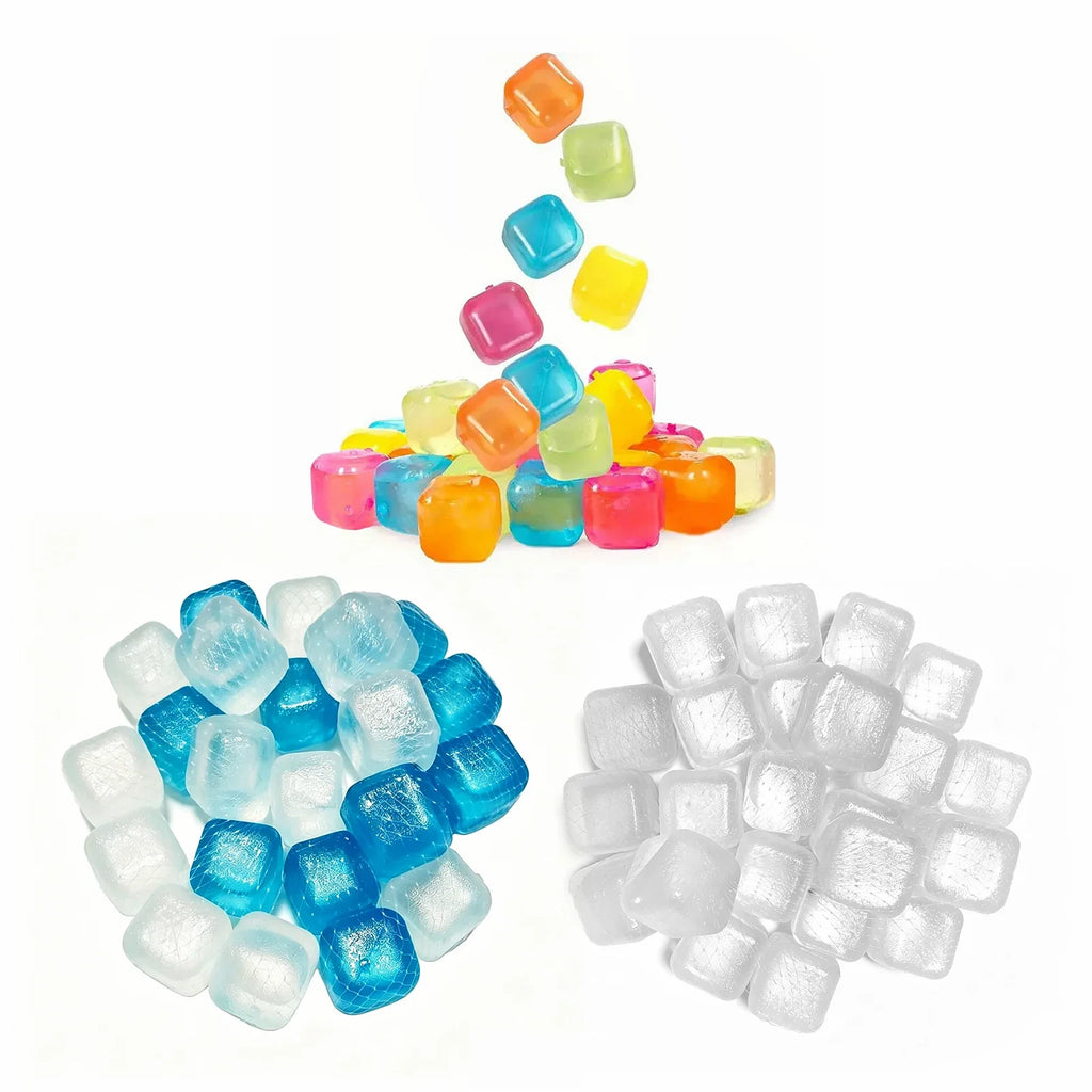 Reusable Ice Cube Food Grade Refreezable Plastic Cubes No Dilution