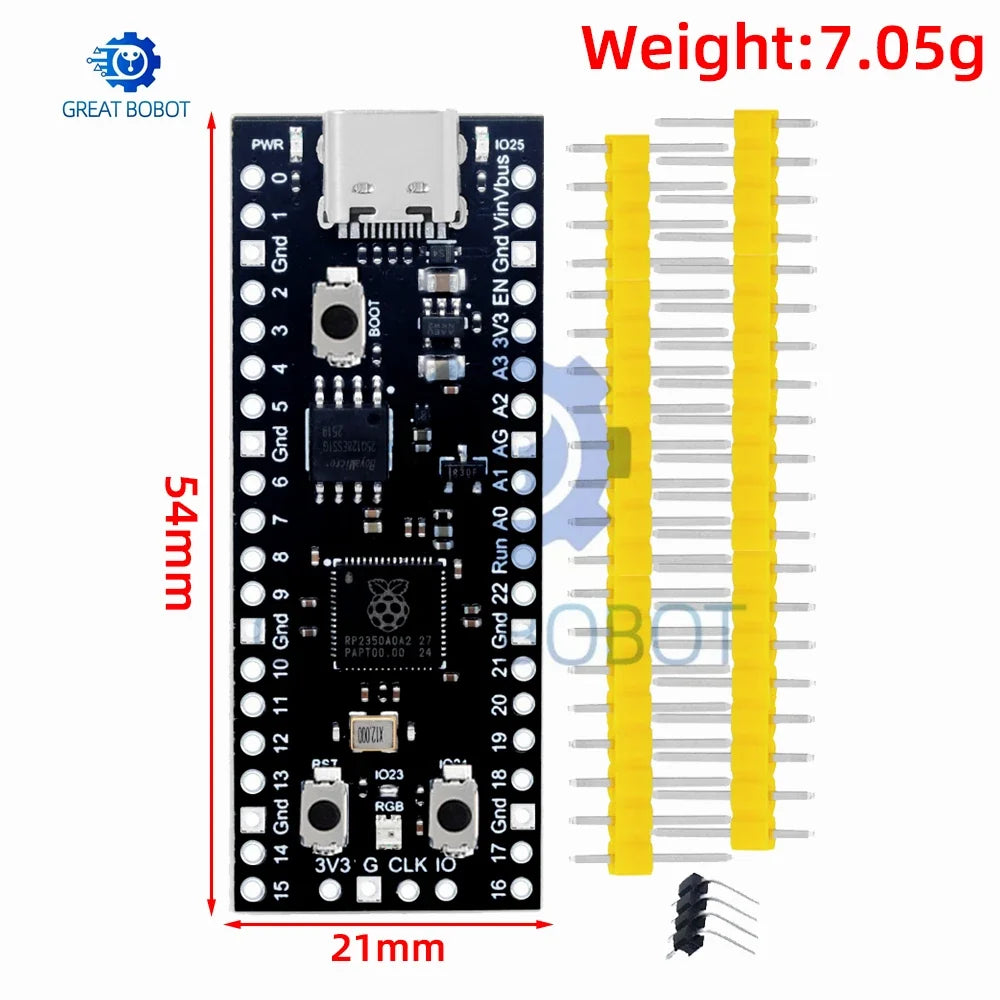 RP2350A Dual-Core Dev Board 16MB – Raspberry Pi Pico 2 Compatible