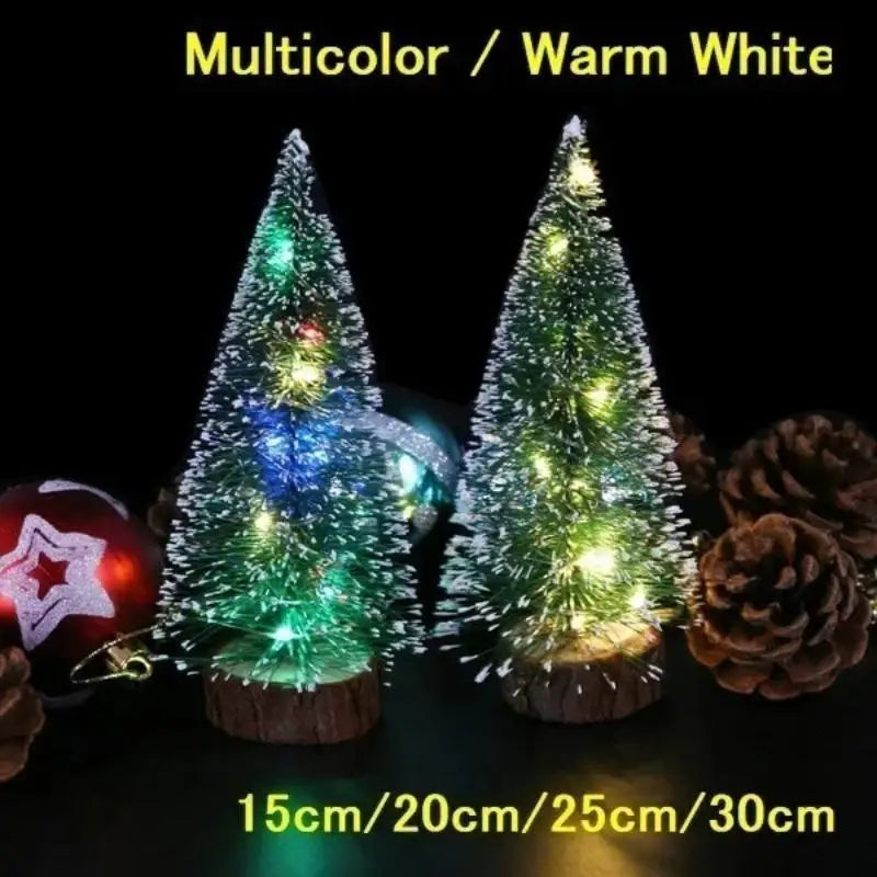 Mini LED Artificial Christmas Tree Desktop Decor – 4 Sizes