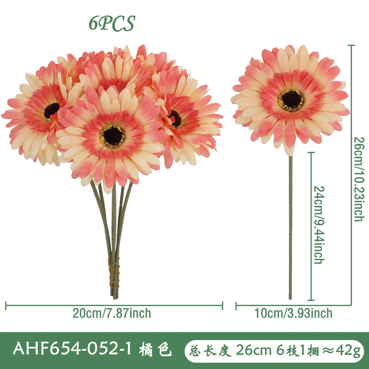 Artificial Silk Gerbera Flowers Wedding Bouquet Home Table Hotel