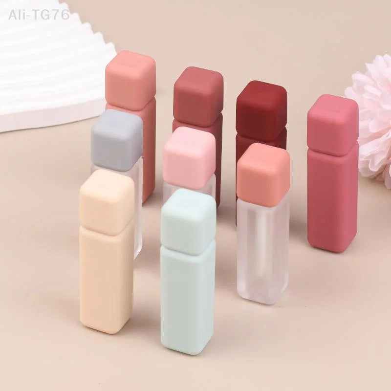 5ml Square Refillable Lip Gloss Tube with Brush Wand | DIY