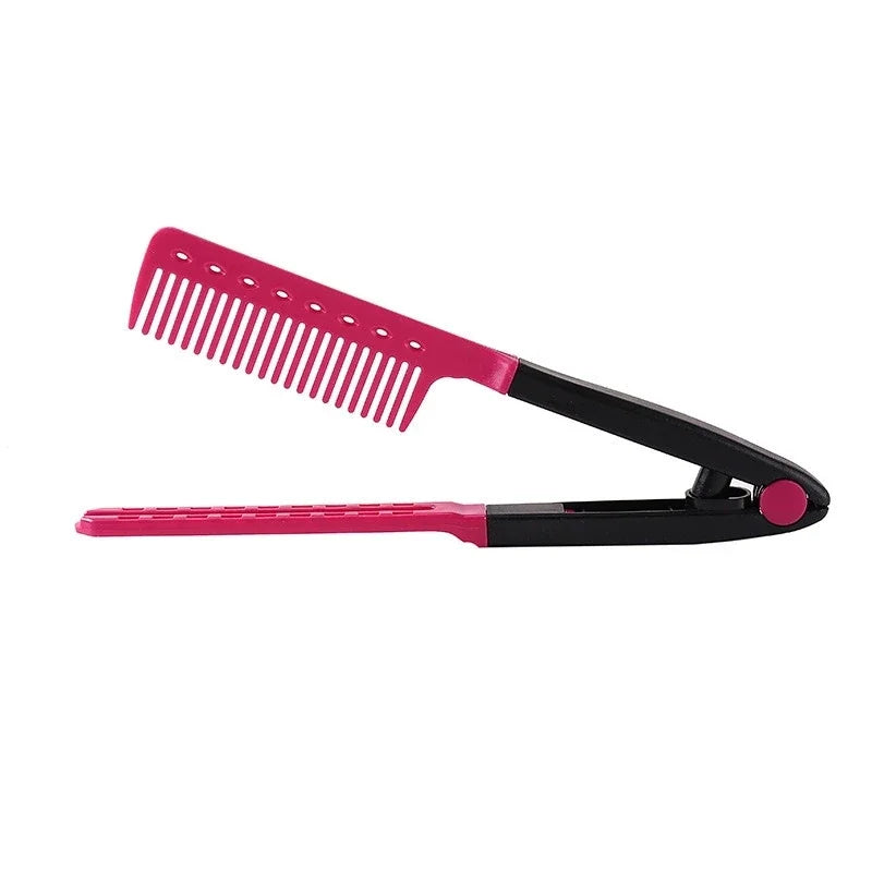 V-Shaped Loop Hair Straightening Brush for Wigs & Salons