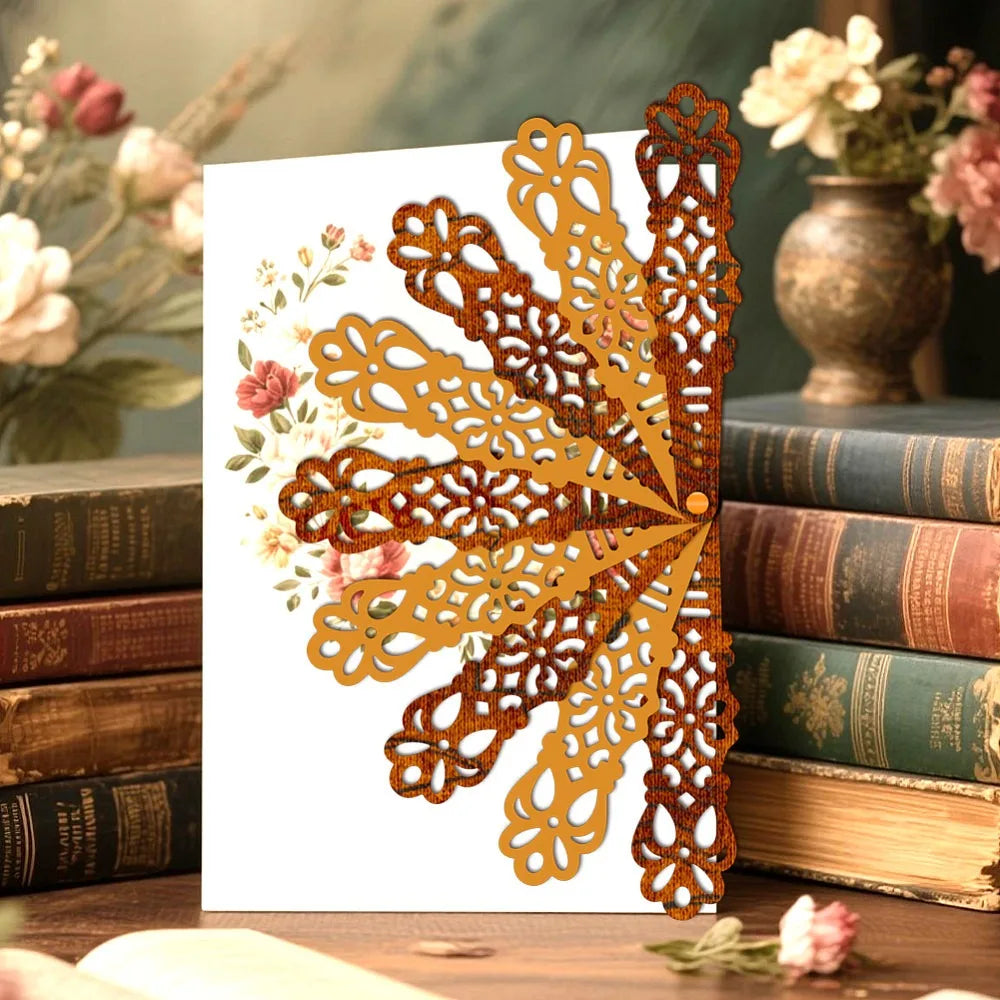 Fan Carbon Steel Cutting Dies – Scrapbooking & Embossing Set