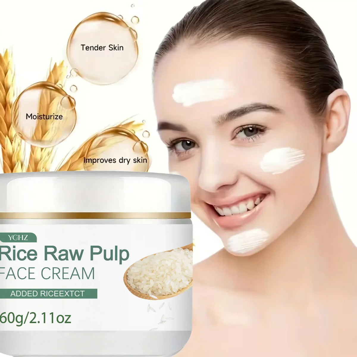 Rice Extract & Hyaluronic Acid Moisturizing Cream 60g