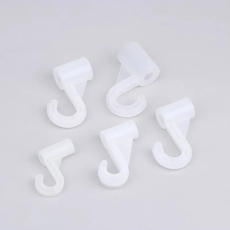 10-Pack Plastic Hooks – Wardrobe, Shelf, Tent & DIY Fittings