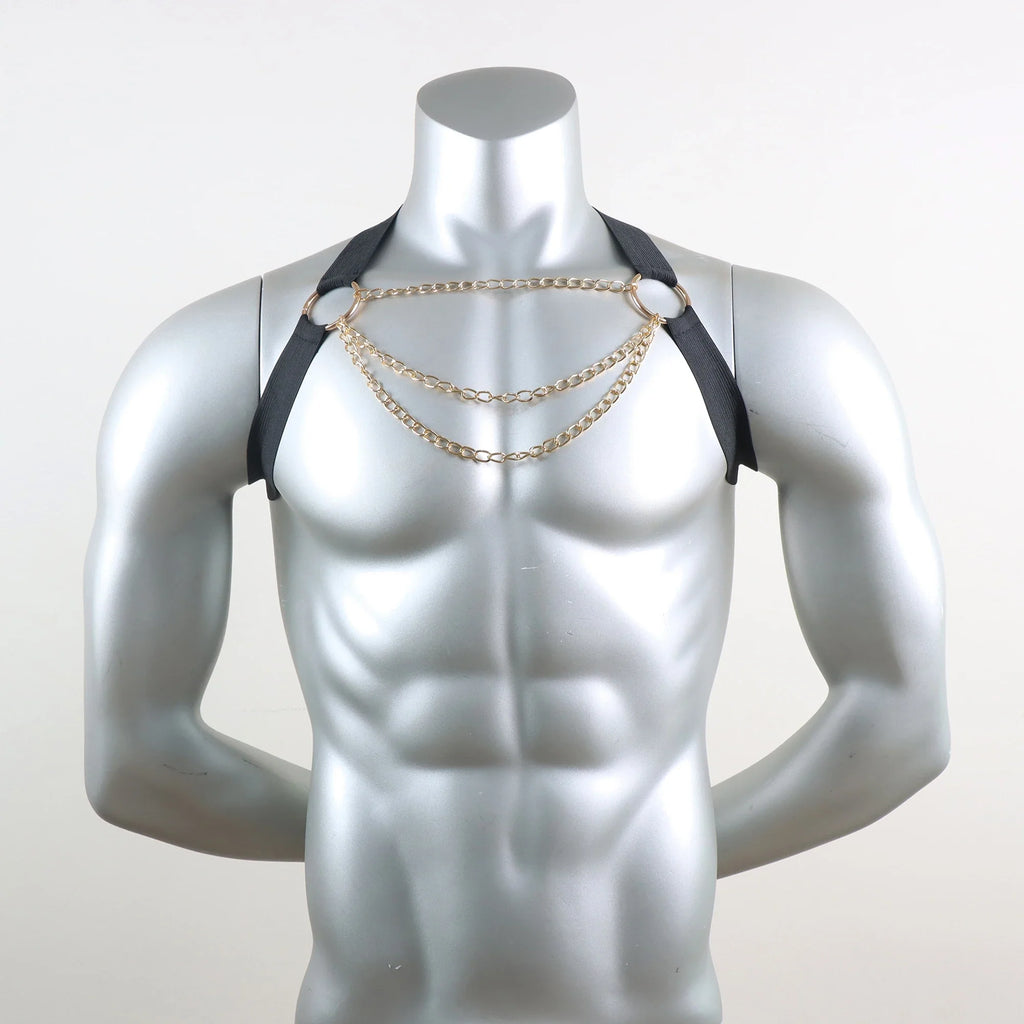 Men Harness Belts Fetish Gay Clothing Sex Rave Sexual Elasticit Chest