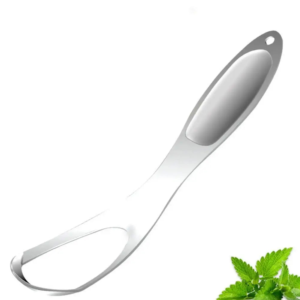Stainless Steel Tongue Scraper Fan-shaped Cleaner Fresh Breath Oral
