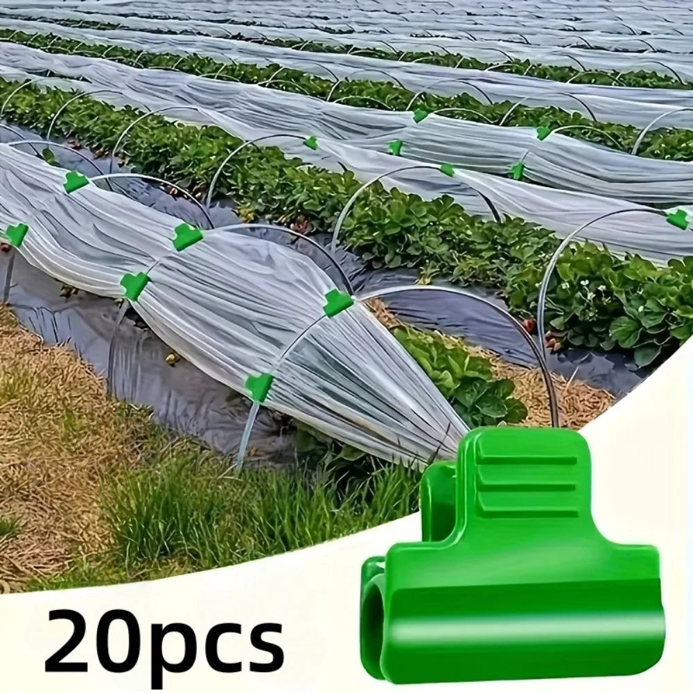 20-Pack 6mm Greenhouse Film Clips – Windproof Shade Net Clamps