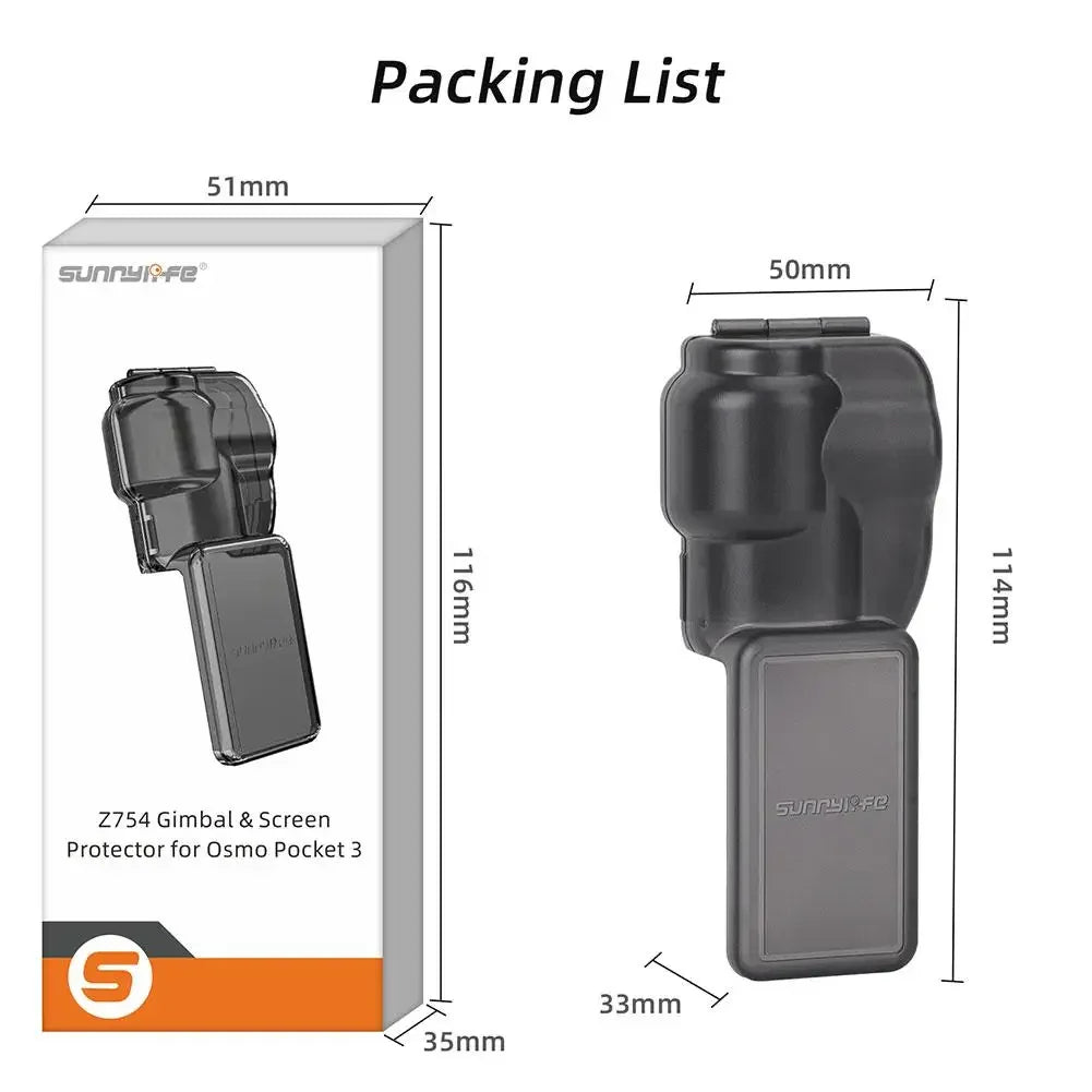 DJI Osmo Pocket 3 Gimbal & Screen Protector – Lens Cover