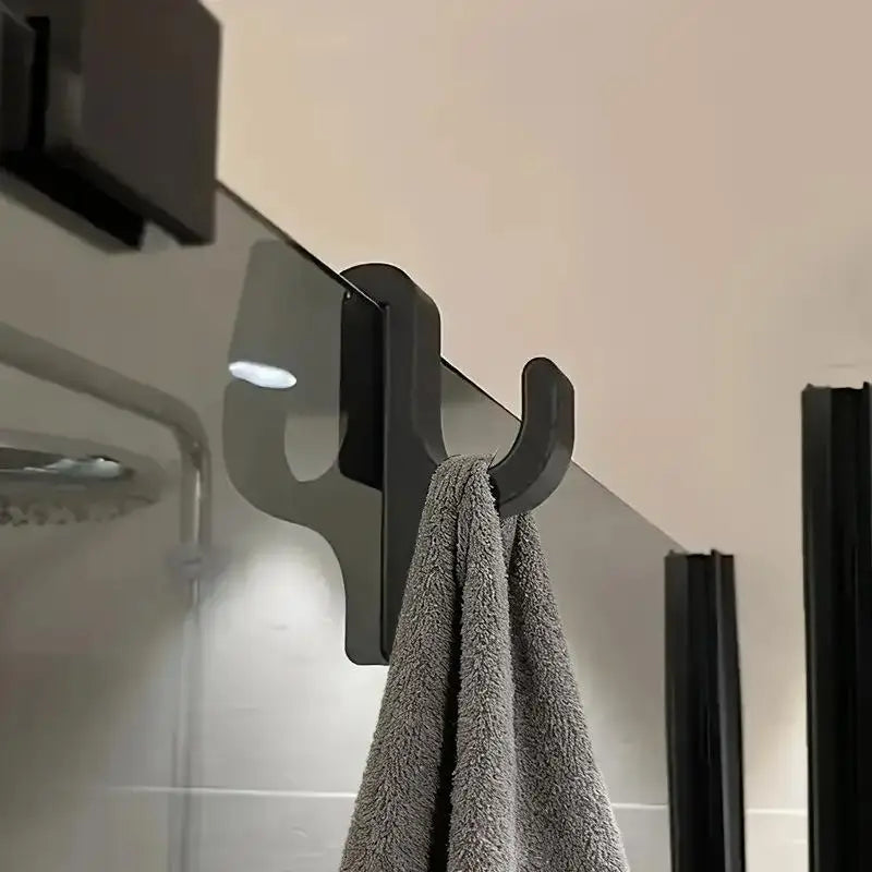 No-Drill Shower Door Clip-On Hooks | Towel & Bath Organizer