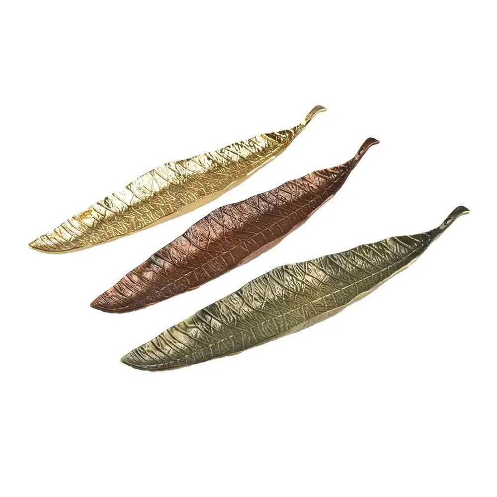 Retro Leaf Incense Holder Tray | Zinc Alloy Zen Incense Rack