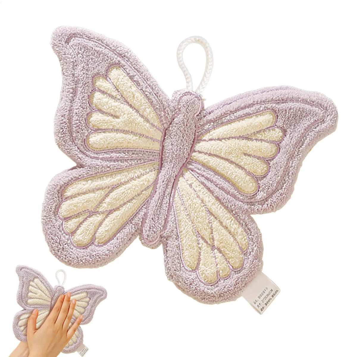 Butterfly Hand Towels – Soft Absorbent Coral Fleece Hanging Towel