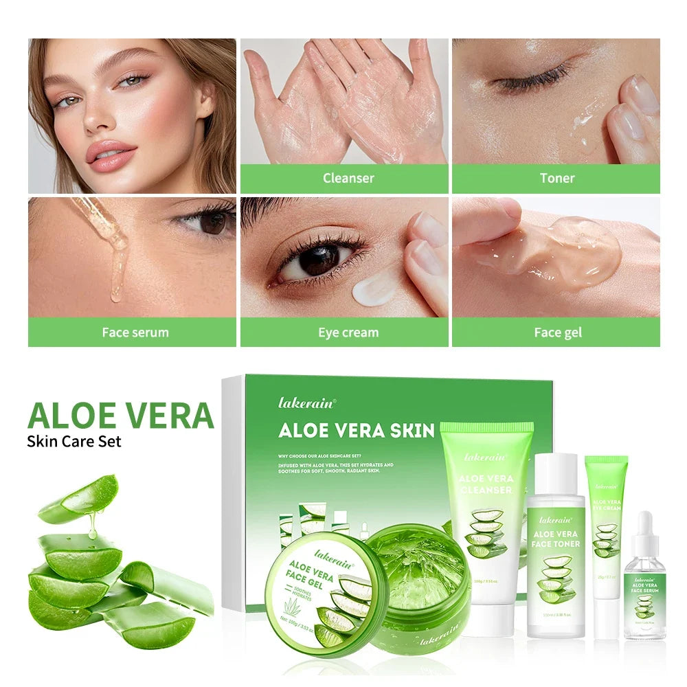 Aloe Vera 6-Piece Skin Care Set – Hydrating & Brightening Kit