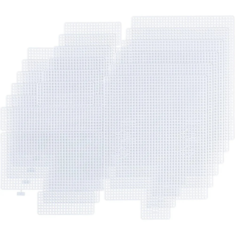 6-Pack Plastic Mesh Canvas Bag Sheets for Knit & Crochet DIY