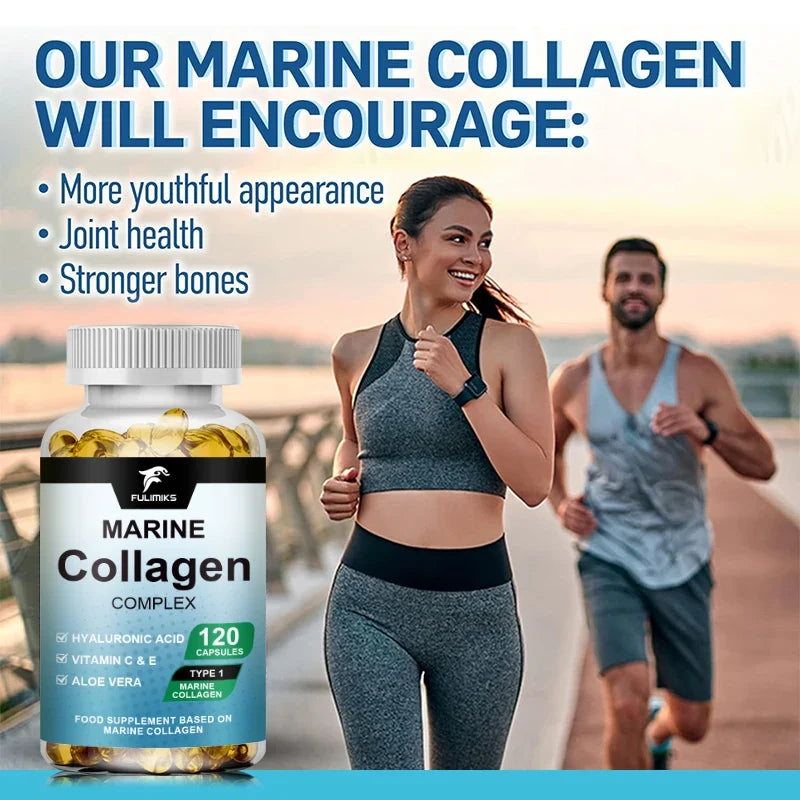Marine Collagen Capsules with Hyaluronic Acid – Skin, Hair & Nails