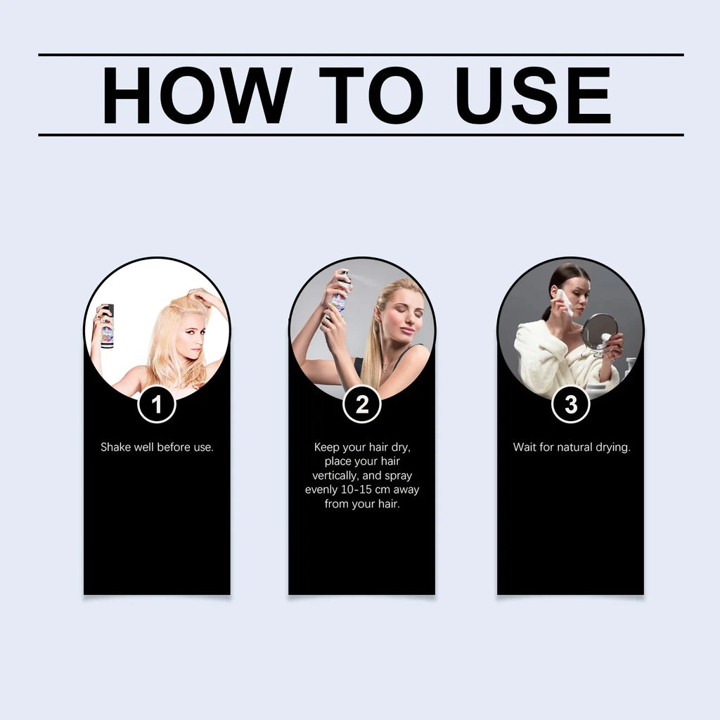 HOEGOA Black Hair Dye Spray – Instant Color & Frizz Control 85ml