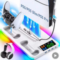 PS5 Stand with Cooling Fan, RGB Lighting & Controller Charging Hub