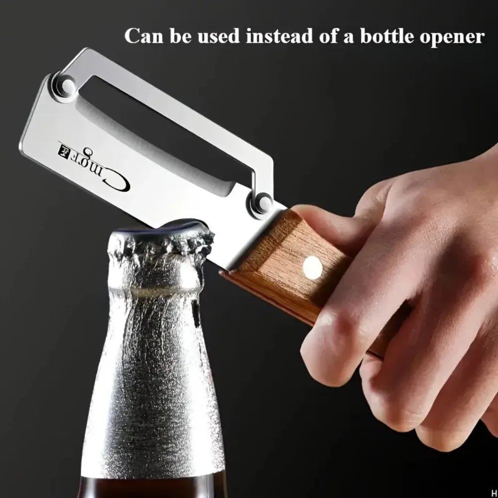 Wooden Handle Peeler & Wavy Cutter Set – Stainless Steel