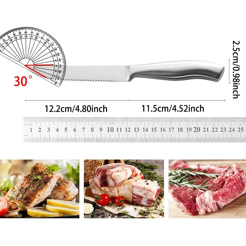 Serrated Steak Knife Set – 1/4/6/8 Pc Stainless Steel