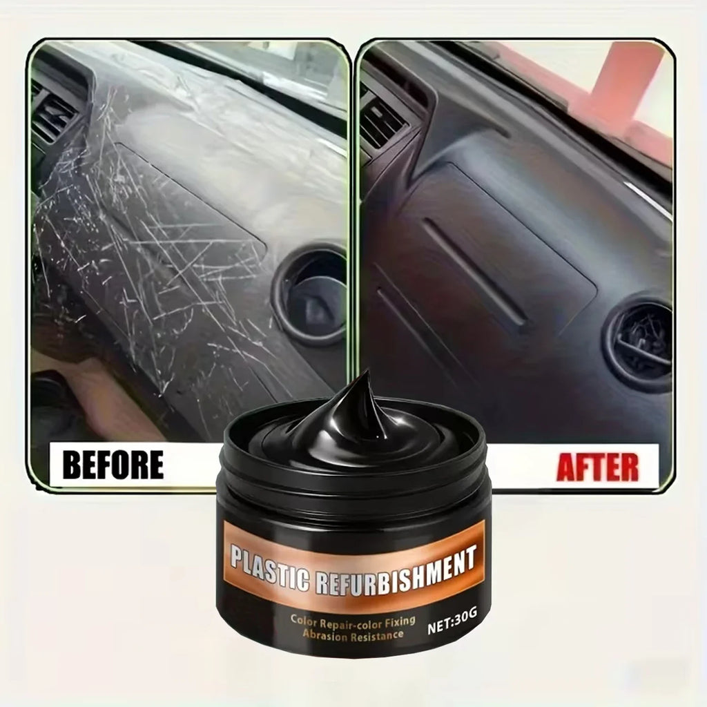 Black Gloss Polishing Paste – Auto Plastic & Steering Wheel Wax