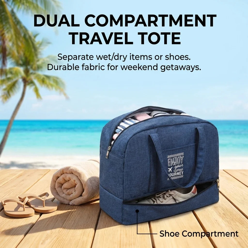 Men's Waterproof Oxford Travel Bag | Large Capacity Double Layer