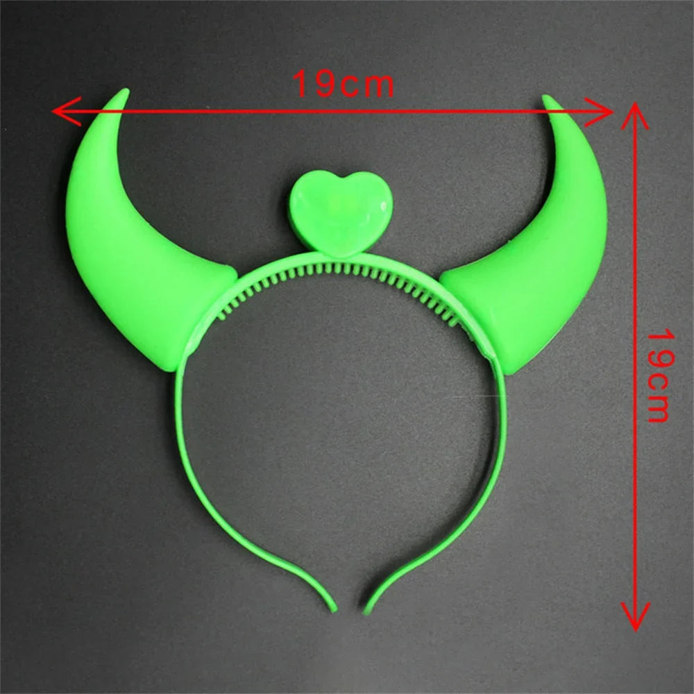 Halloween Decoration Devil Horn Luminous Hairhoop Led Hairband