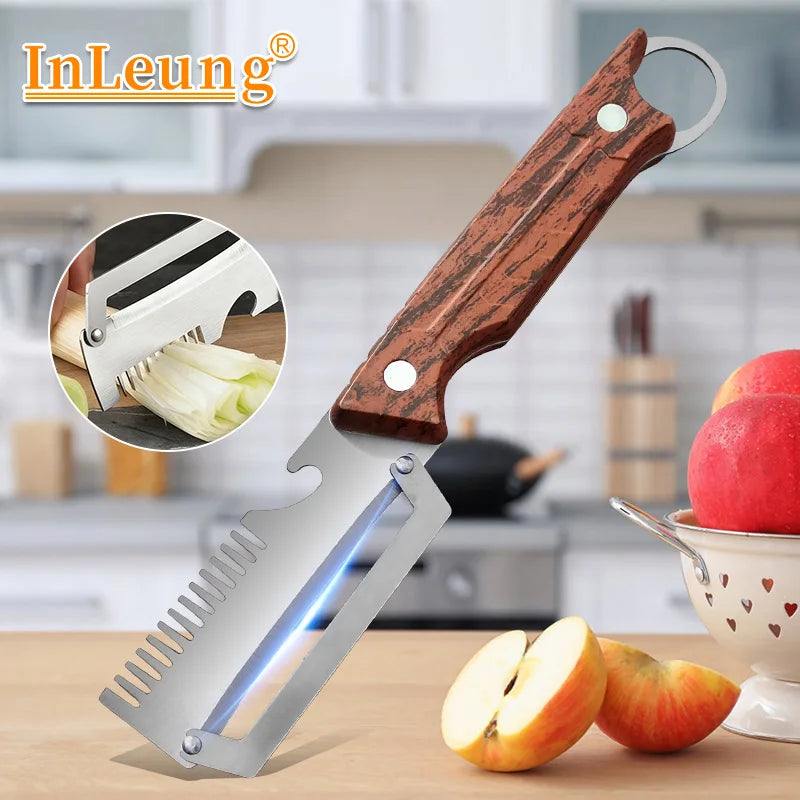 3-in-1 Ergonomic Stainless Steel Fruit & Vegetable Peeler