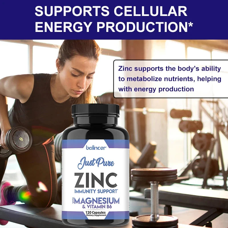 Zinc Capsules – Immune, Skin & Vision Support | Non-GMO Vegan