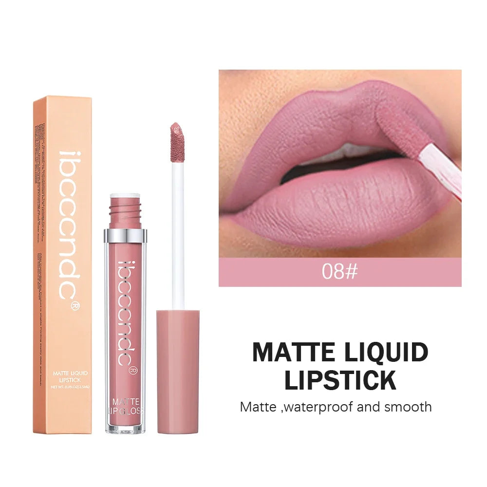 12 Matte Velvet Lip Gloss Waterproof Long-lasting Liquid Lipstick