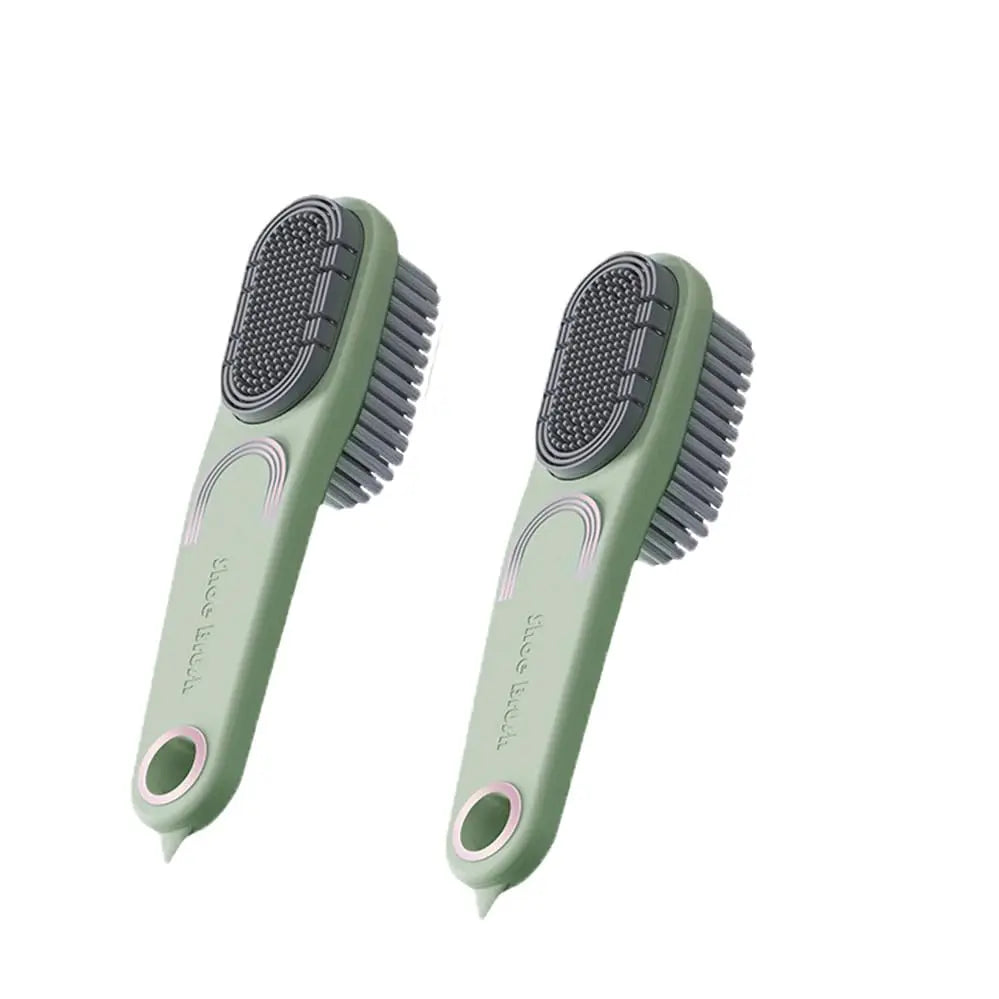 Double-sided Rubber Shoe Brush Soft Bristles Clothes Brushes Care