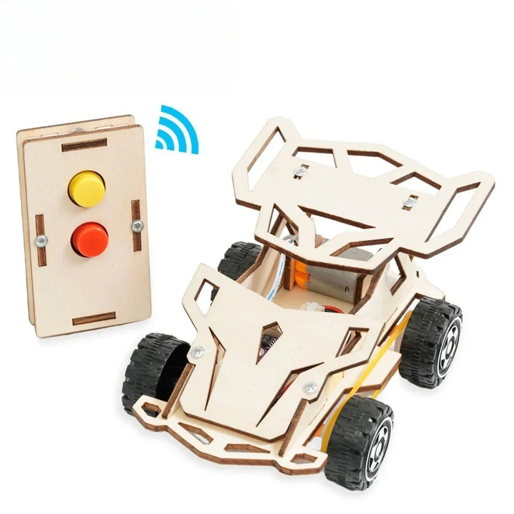 DIY Wooden RC Car Kit – STEM Science Toy for Kids 14+