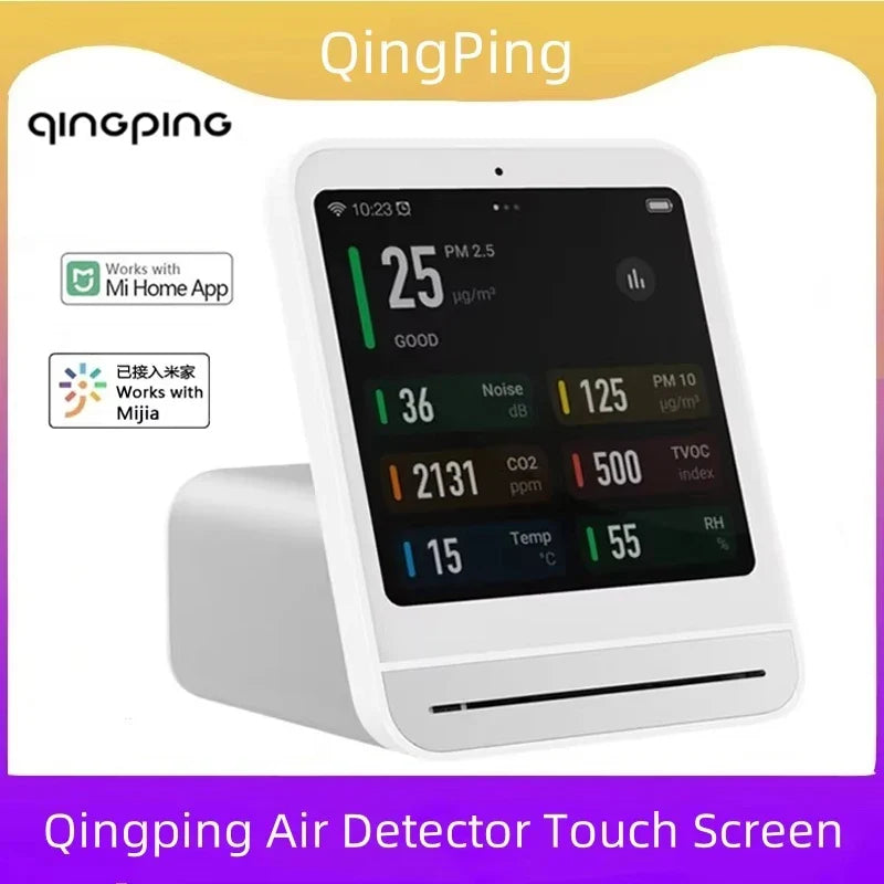 Qingping Air Detector Temperature Humidity Sensor Touch Screen