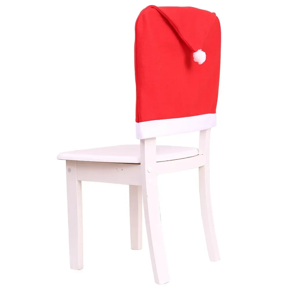 Christmas Chair Cover Red Wedding Meeting Flannel Restaurant Hotel